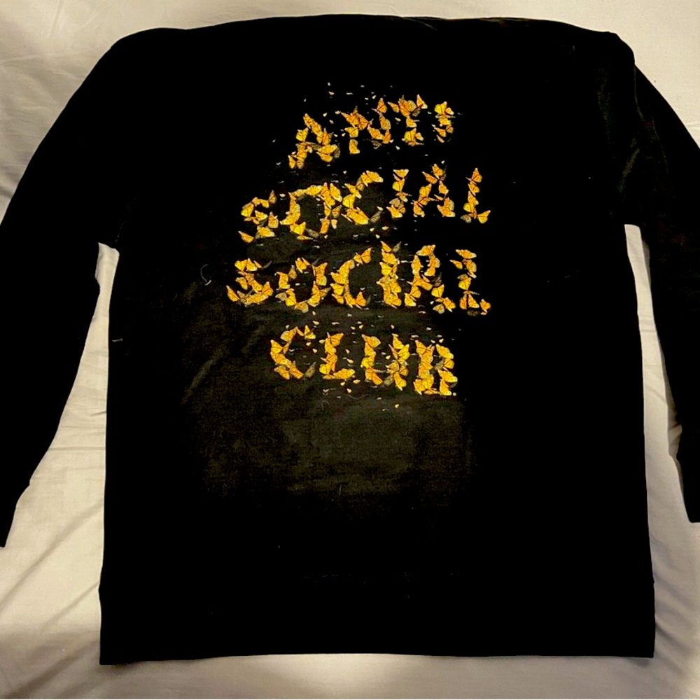 Black Sweatshirt with Yellow Graphic Text